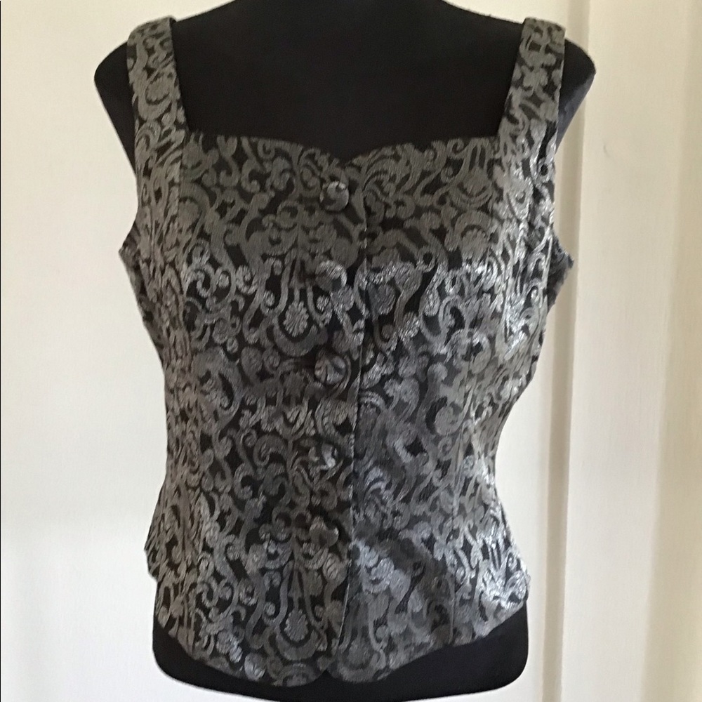 Black and Silver Vest